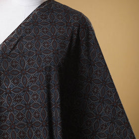 Black - natural dyed cotton fabric 73 - handcrafted