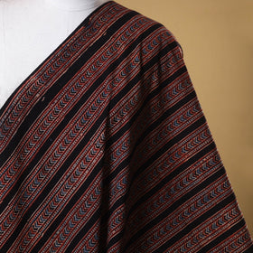 Black - natural dyed cotton fabric 77 - handcrafted