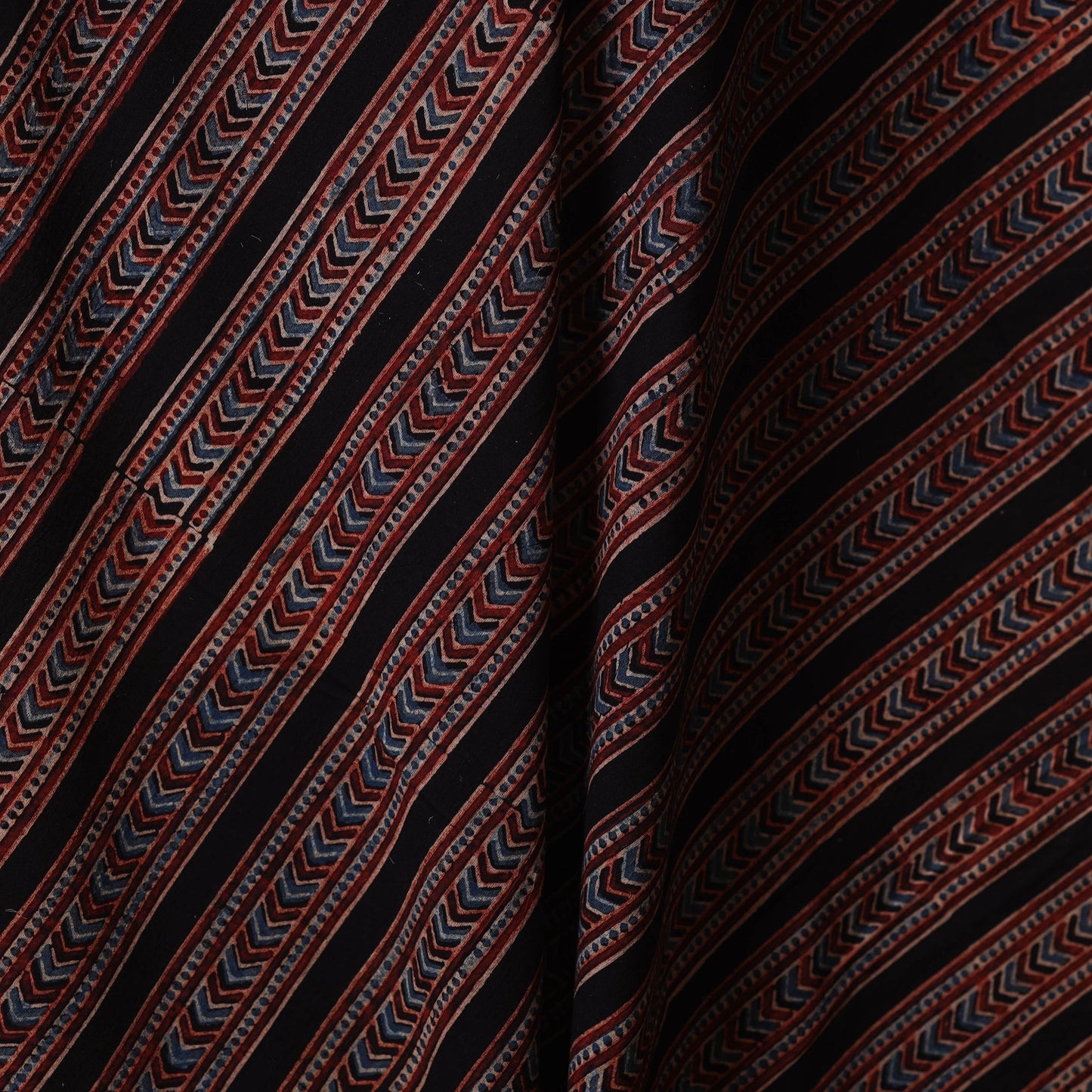 Black - natural dyed cotton fabric 77 - handcrafted