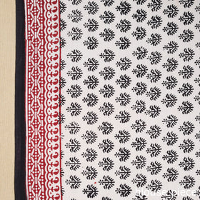 Black Block Print Natural Dyed Cotton Bagh Saree
