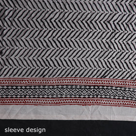  Black Natural Dyed Cotton Bagh Print Kurta Material