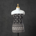  Black Natural Dyed Cotton Bagh Print Kurta Material