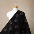  Black Natural Dyed Cotton Bindaas Block Print Fabric