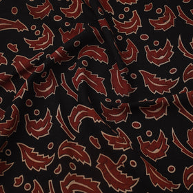  Black Natural Dyed Cotton Bindaas Block Print Fabric