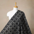  Black Natural Dyed Cotton Bindaas Block Print Fabric