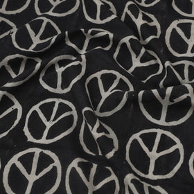  Black Natural Dyed Cotton Bindaas Block Print Fabric