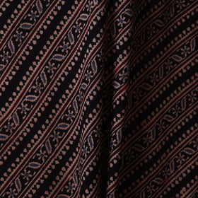 Black - natural dyed cotton fabric 07 - handcrafted