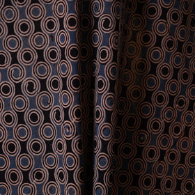 Black - natural dyed cotton fabric 22 - handcrafted