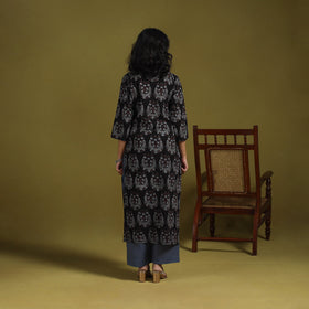 Natural dyed cotton straight kurta for women 04