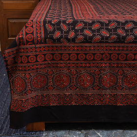 Black - natural dyed cotton double bed sheet set 01