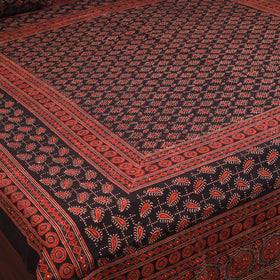 Black - natural dyed cotton double bed sheet set 01