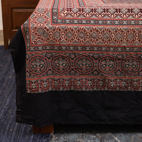 Black - natural dyed cotton double bed sheet set 04