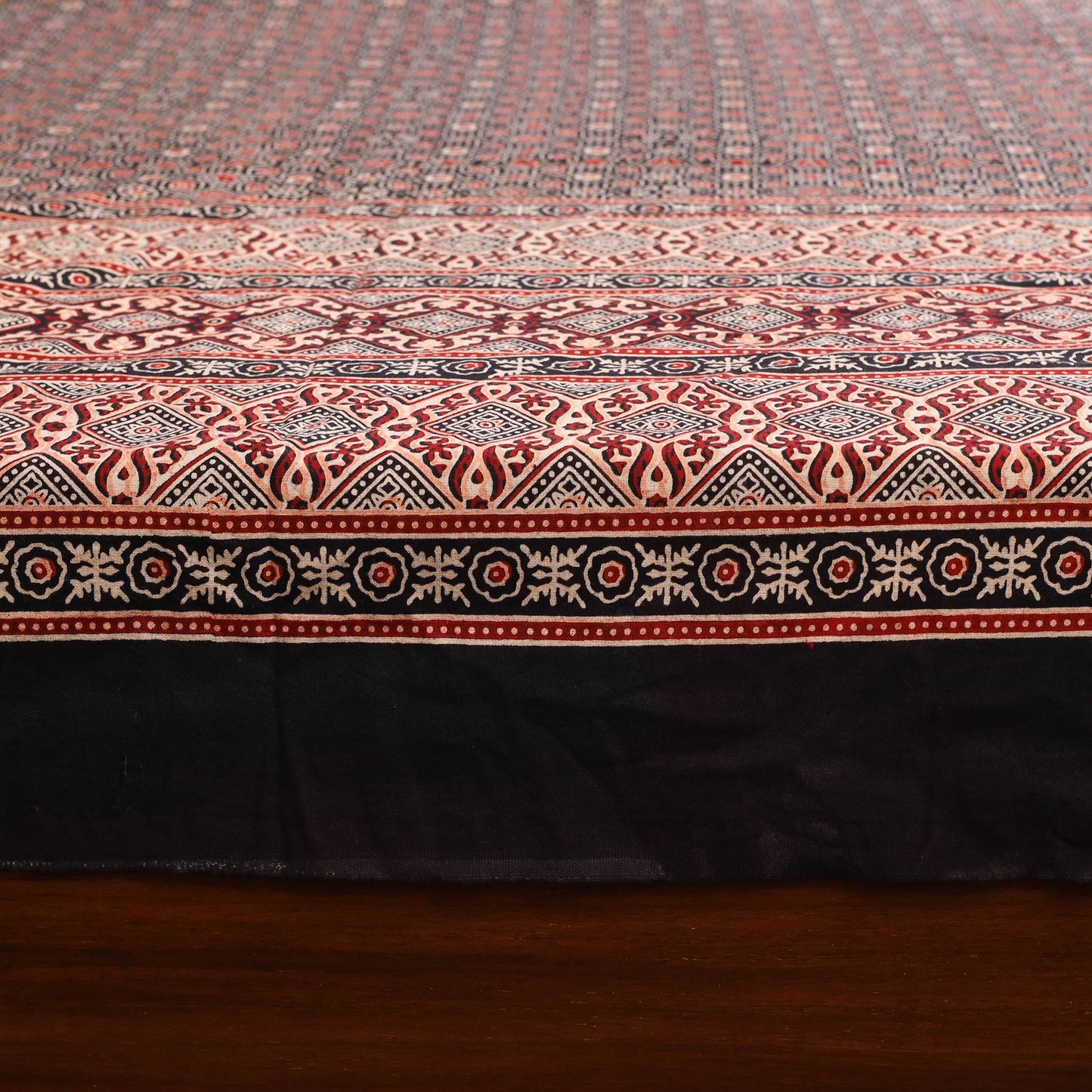 Black - natural dyed cotton double bed sheet set 04