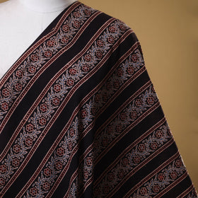 Black - natural dyed cotton fabric 05 - handcrafted