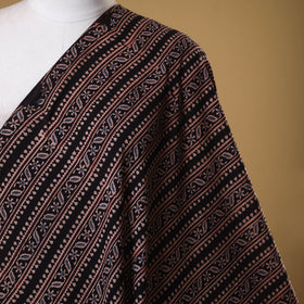 Black - natural dyed cotton fabric 07 - handcrafted