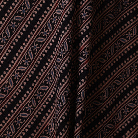 Black - natural dyed cotton fabric 07 - handcrafted