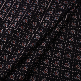 Black - natural dyed cotton fabric 09 - handcrafted