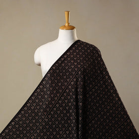 Black - natural dyed cotton fabric 09 - handcrafted