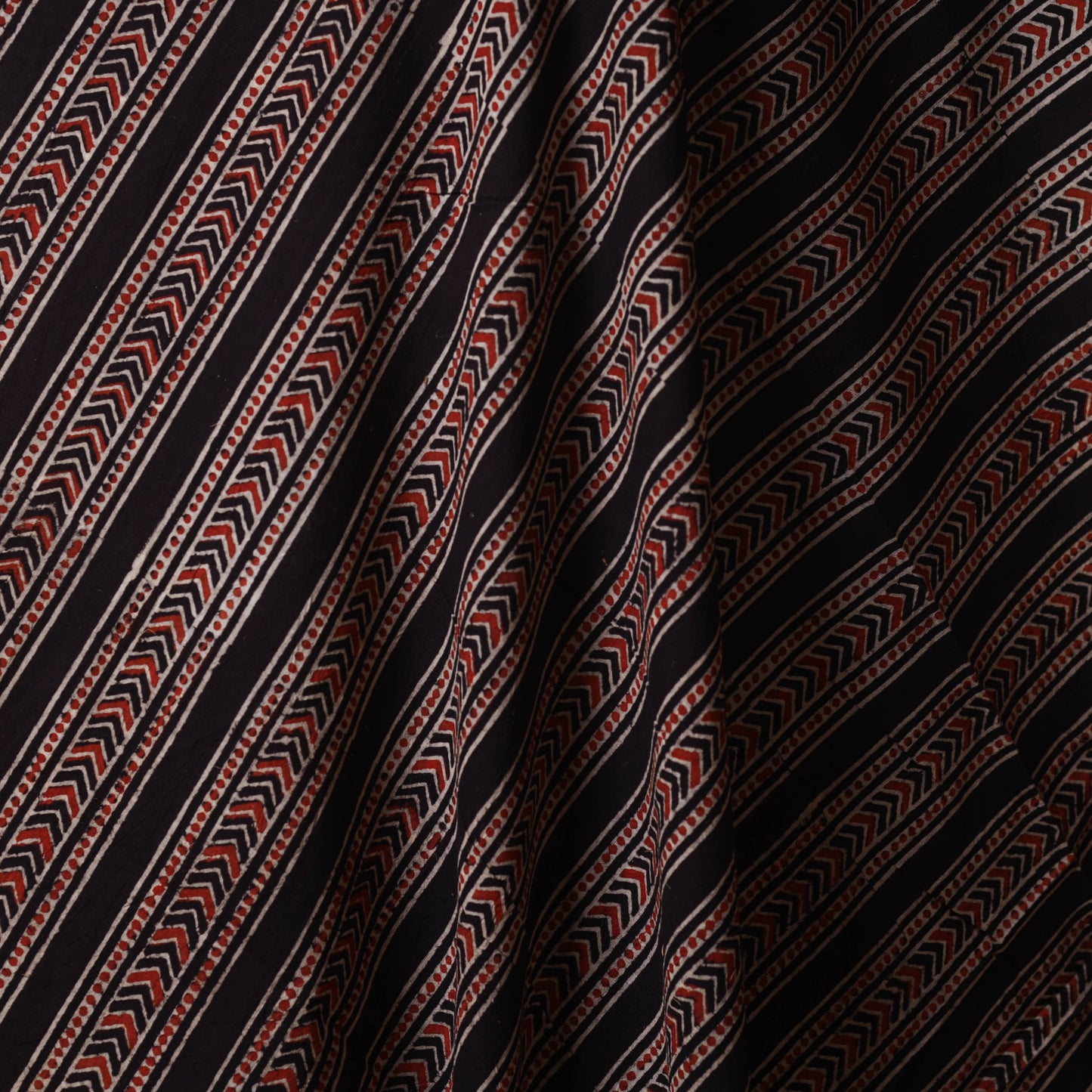 Black - natural dyed cotton fabric 10 - handcrafted