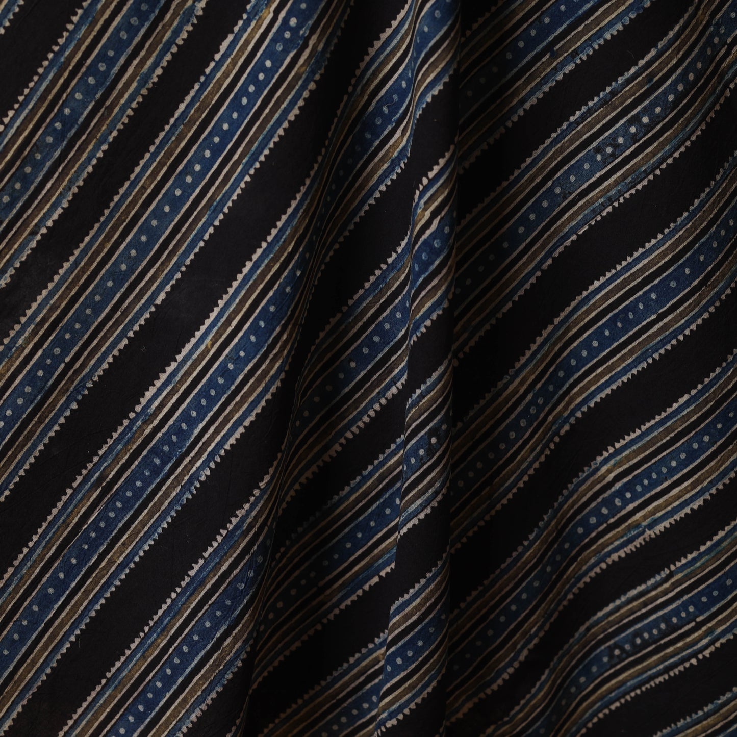 Black - natural dyed cotton fabric 18 - handcrafted