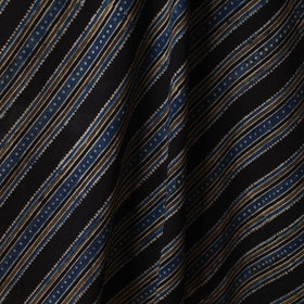 Black - natural dyed cotton fabric 18 - handcrafted