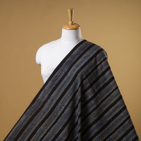 Black - natural dyed cotton fabric 18 - handcrafted