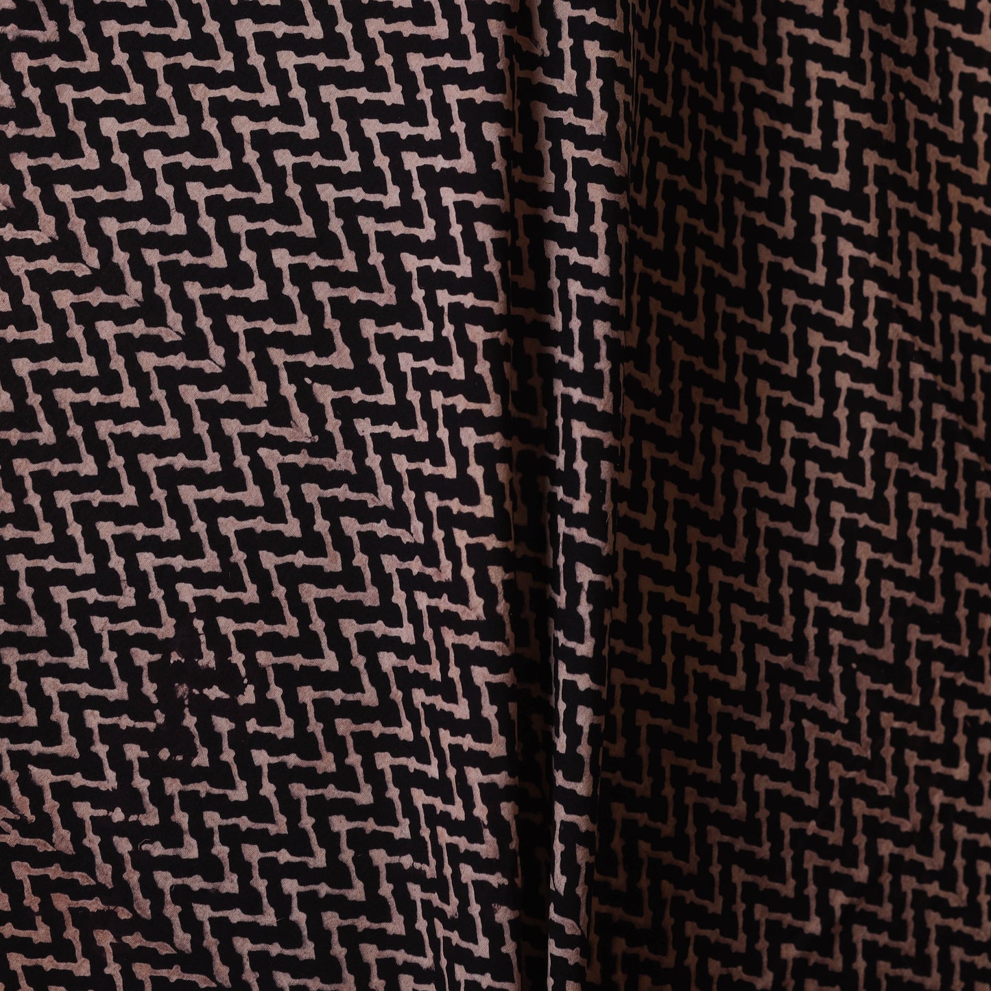 Black - natural dyed cotton fabric 20 - handcrafted