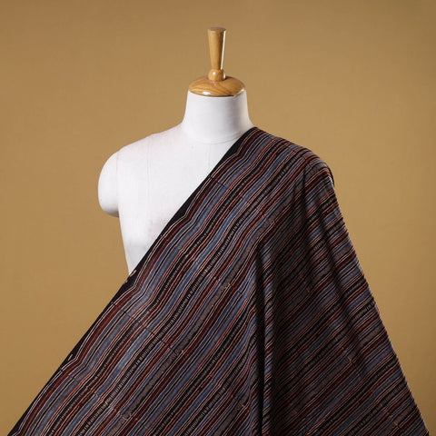 Black - natural dyed cotton fabric 21 - handcrafted