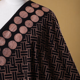 Black - natural dyed cotton fabric 23 - handcrafted