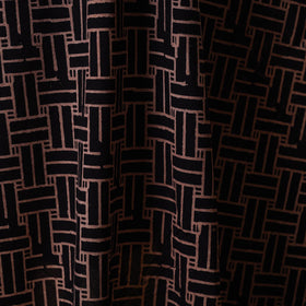 Black - natural dyed cotton fabric 23 - handcrafted
