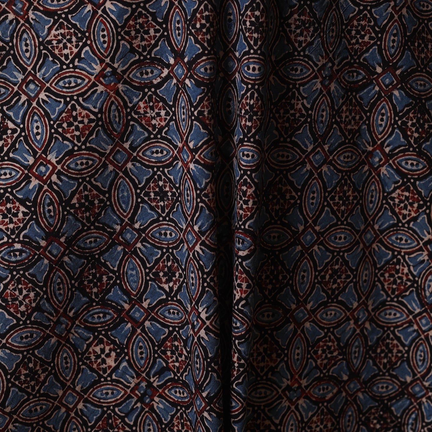 Black - natural dyed cotton fabric 28 - handcrafted