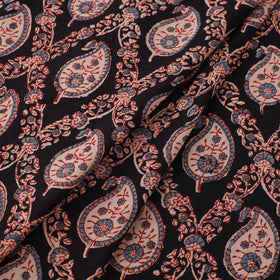  Black Natural Dyed Cotton Ajrakh Print Fabric