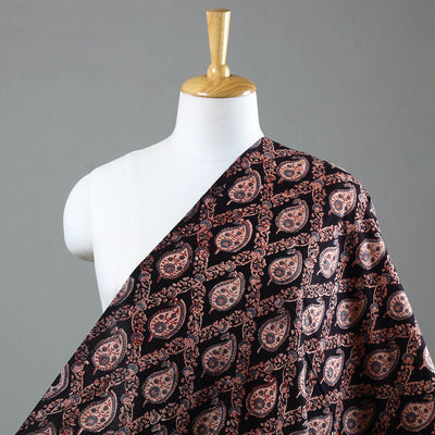  Black Natural Dyed Cotton Ajrakh Print Fabric