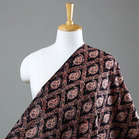  Black Natural Dyed Cotton Ajrakh Print Fabric
