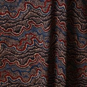 Black - natural dyed cotton fabric 47 - handcrafted