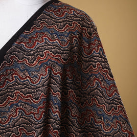 Black - natural dyed cotton fabric 47 - handcrafted