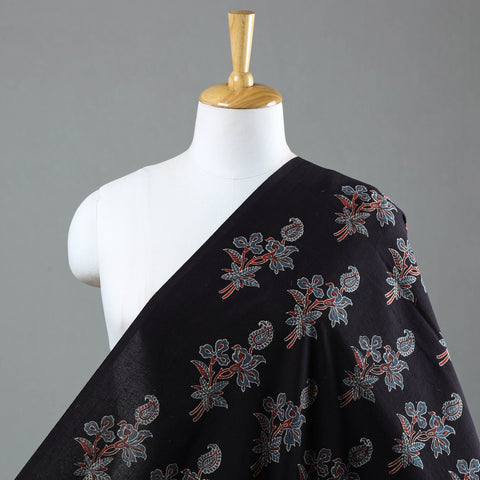  Black Natural Dyed Cotton Ajrakh Print Fabric