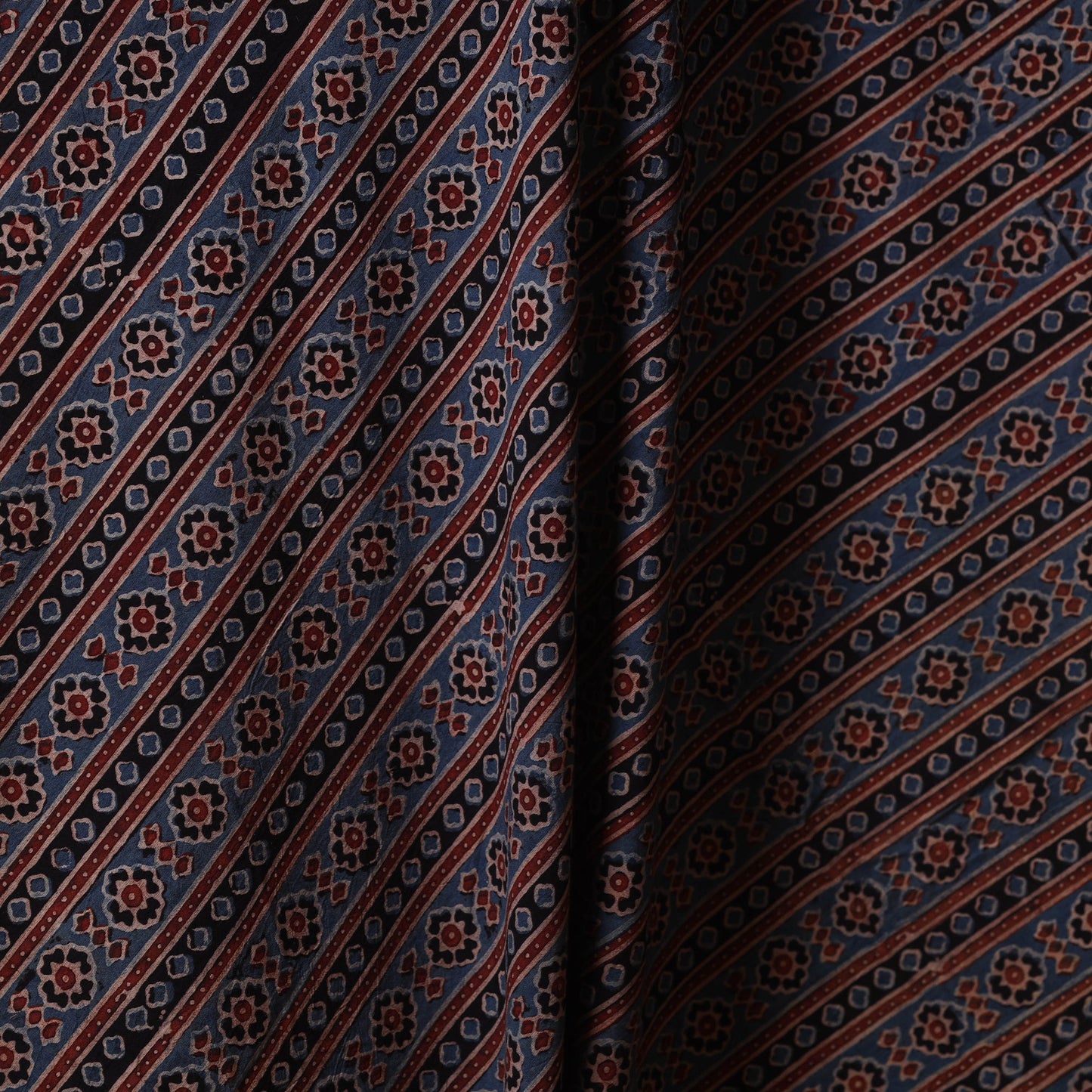 Black - natural dyed cotton fabric 75 - handcrafted