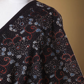 Black - natural dyed cotton fabric 91 - handcrafted