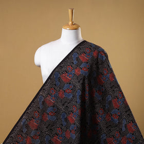 Black - natural dyed cotton fabric 94 - handcrafted