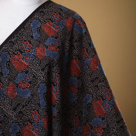 Black - natural dyed cotton fabric 94 - handcrafted