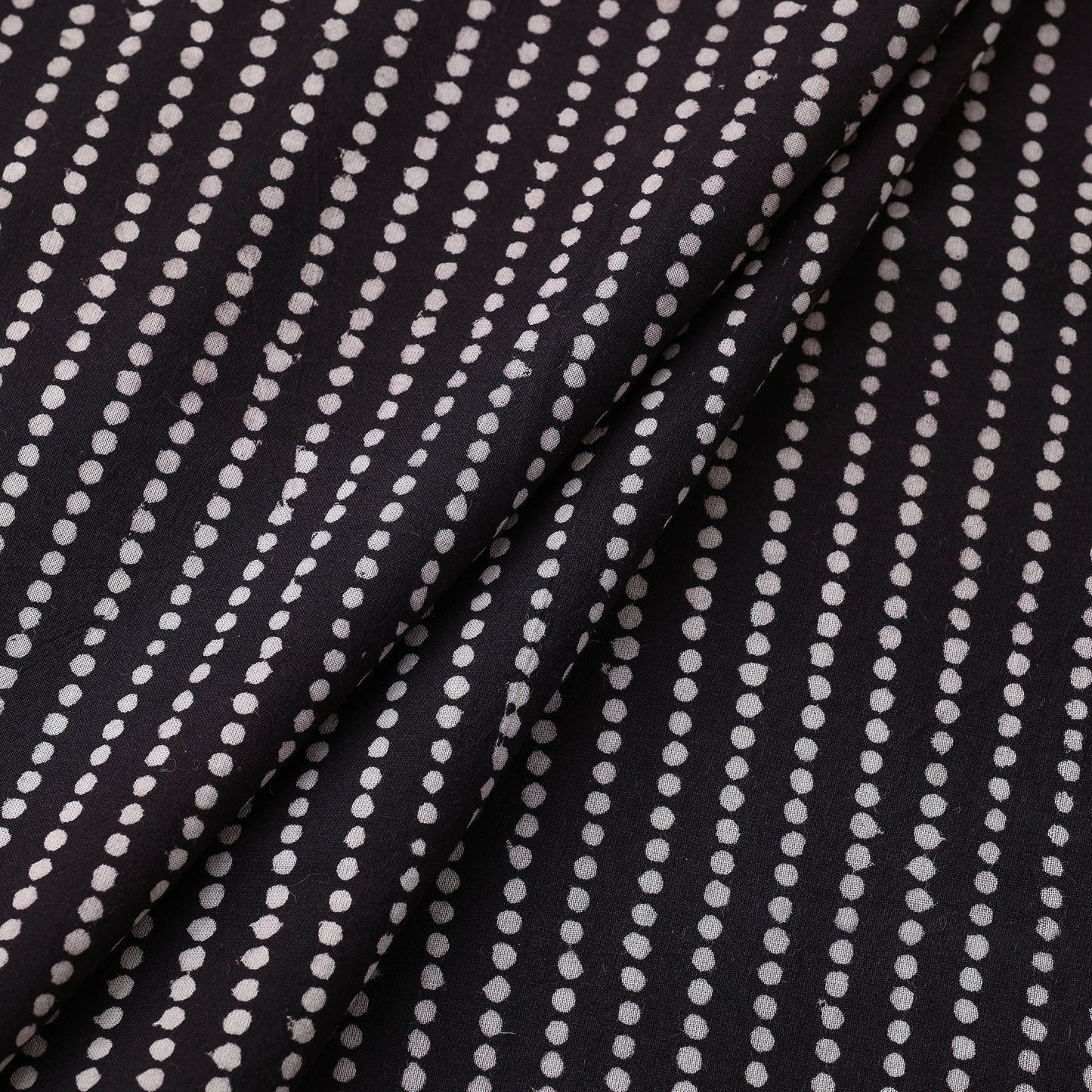 Black - natural dyed cotton hand bagh fabric 04