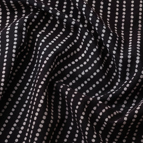 Black - natural dyed cotton hand bagh fabric 04