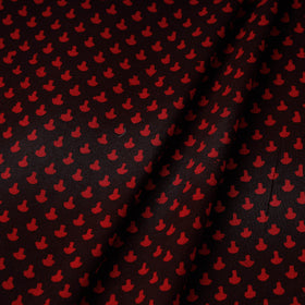 Black - natural dyed cotton hand bagh fabric 05