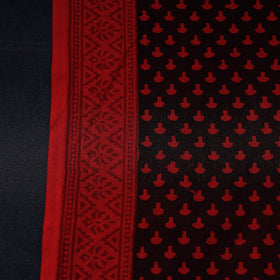 Black - natural dyed cotton hand bagh fabric 05