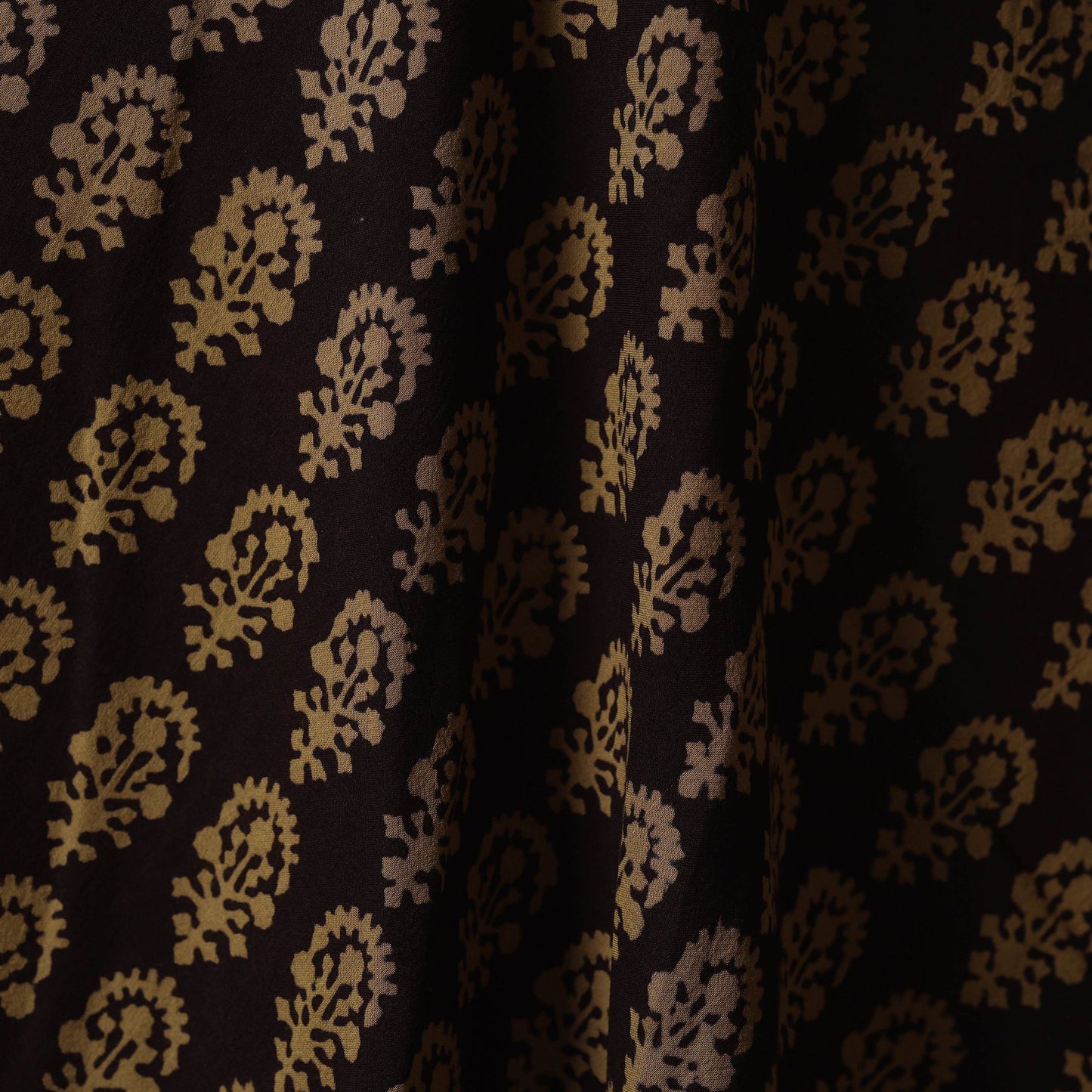 Natural dyed cotton hand bagh fabric 11 - handcrafted