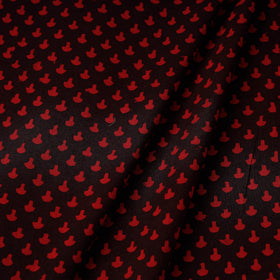 Black - natural dyed cotton hand bagh fabric 05