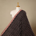 Brown - natural dyed cotton hand bagh fabric 08