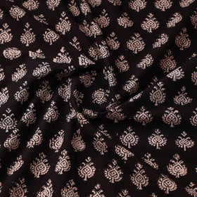 Brown - natural dyed cotton hand bagh fabric 08