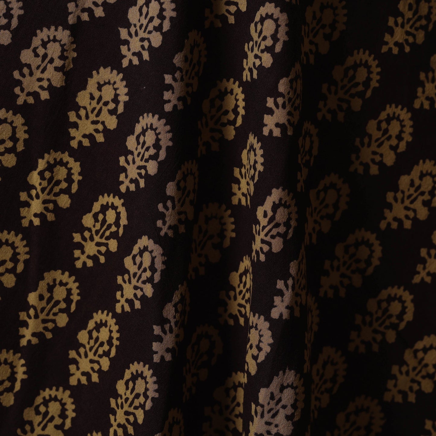 Natural dyed cotton hand bagh fabric 11 - handcrafted
